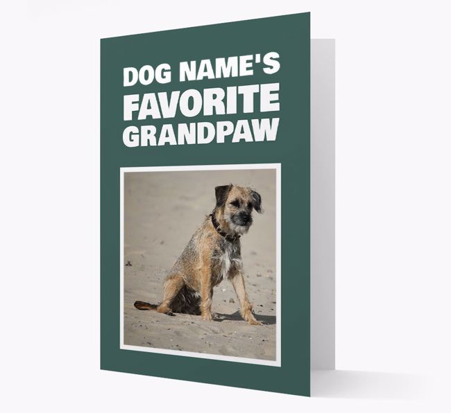 'Favorite Grandpaw' - Personalized {breedFullName} Card